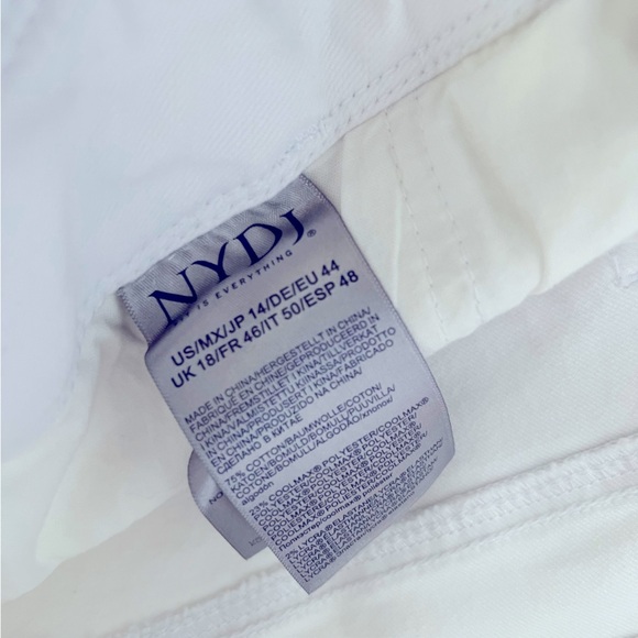 NYDJ HR Major Wide Leg Capri Jean White Lift Tuck Summer Coastal Classic NEW - Picture 13 of 13